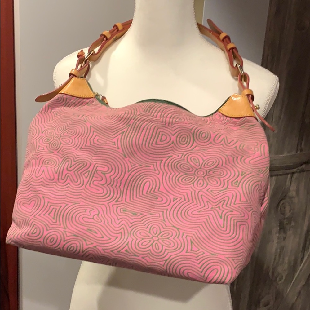 Dooney & Bourne cloth and leather accent purse.